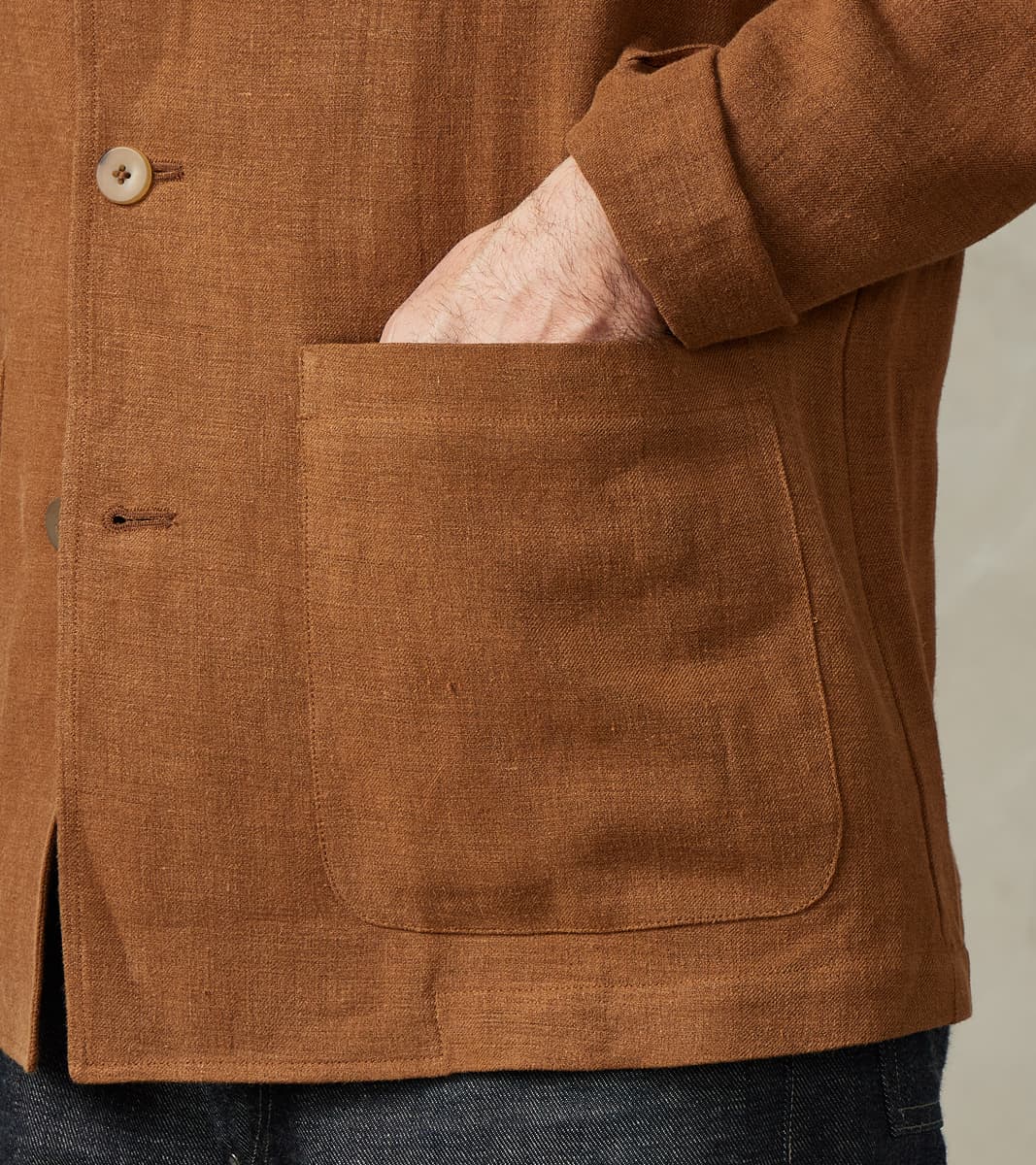 Belgium Linen & Wool Traveler Jacket - Cinnamon