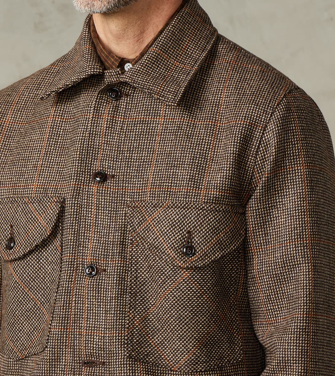 Skyline Overshirt - Lovat® Tweed Twill - Birmingham Brown Check