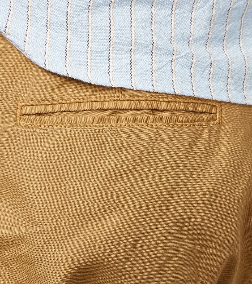Axel 071 Chino Pant - Classic Tapered - Khaki Cotton Linen Canvas