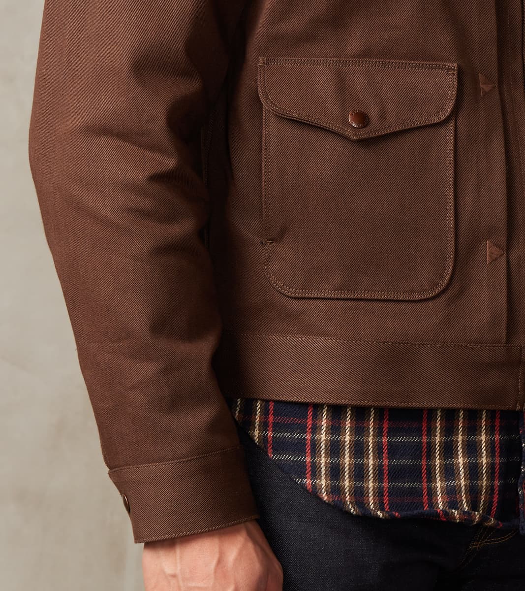 Faro Jacket - 15oz Japanese Denim - Dark Brown
