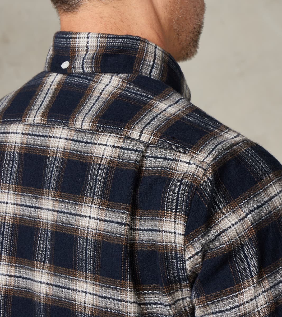 Japanese Heavy Pique Check Flannel Camper - Brown