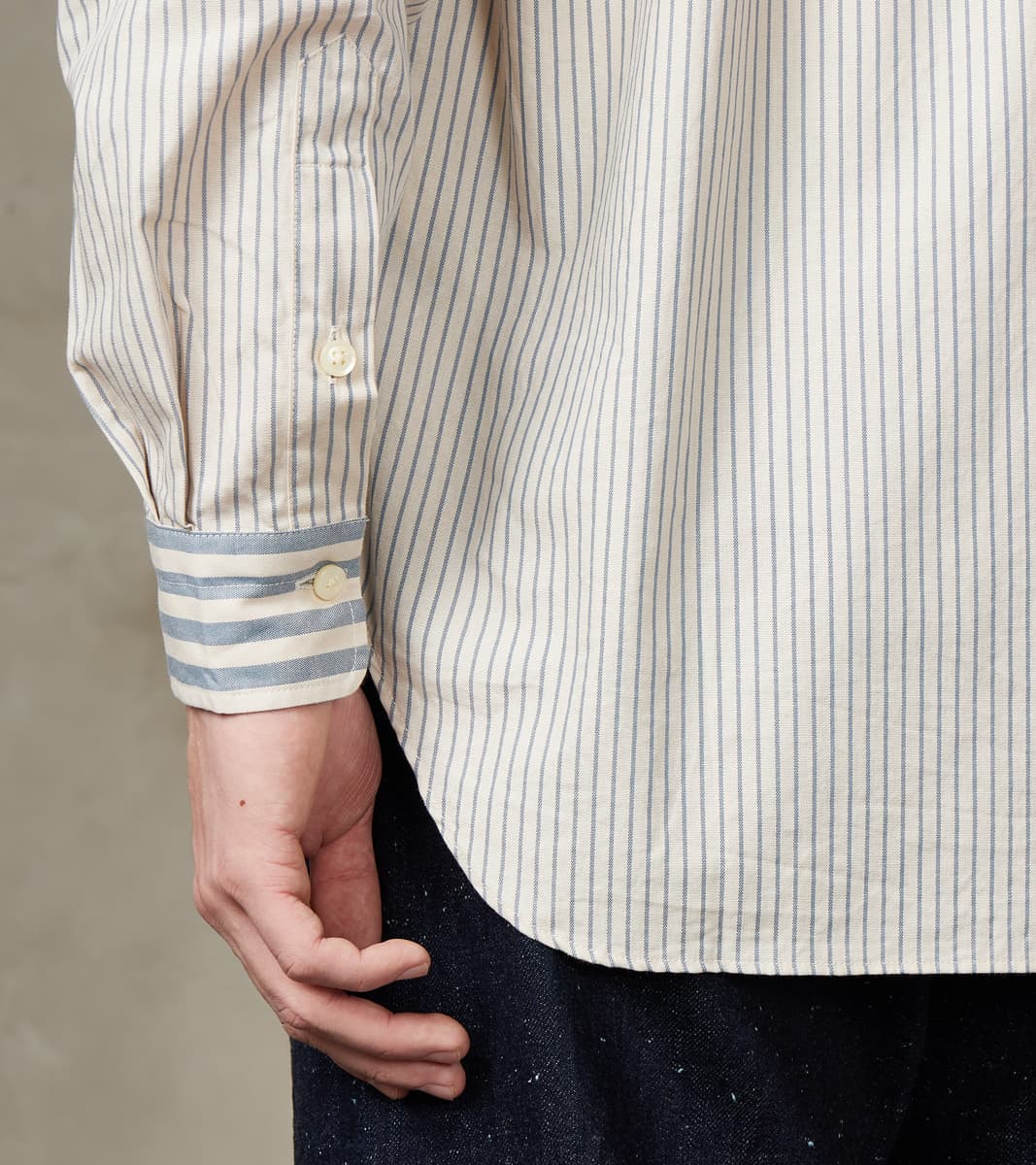 Baggy Fit Crazy Shirt - Organic Cotton Oxford Cloth - Blue