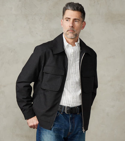 De Bonne Facture Italian Cold Wool Cloth Student Jacket - Anthracite P…
