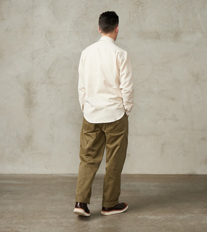 Japanese Cotton & Hemp Gabardine Twill Artist Shirt - Undyed