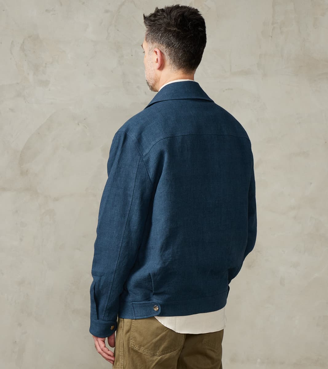 Belgium Linen & Wool Student Jacket - Prussian Blue