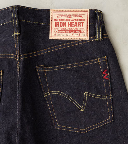 888S-142 - High Rise Relaxed Tapered - 14oz Indigo