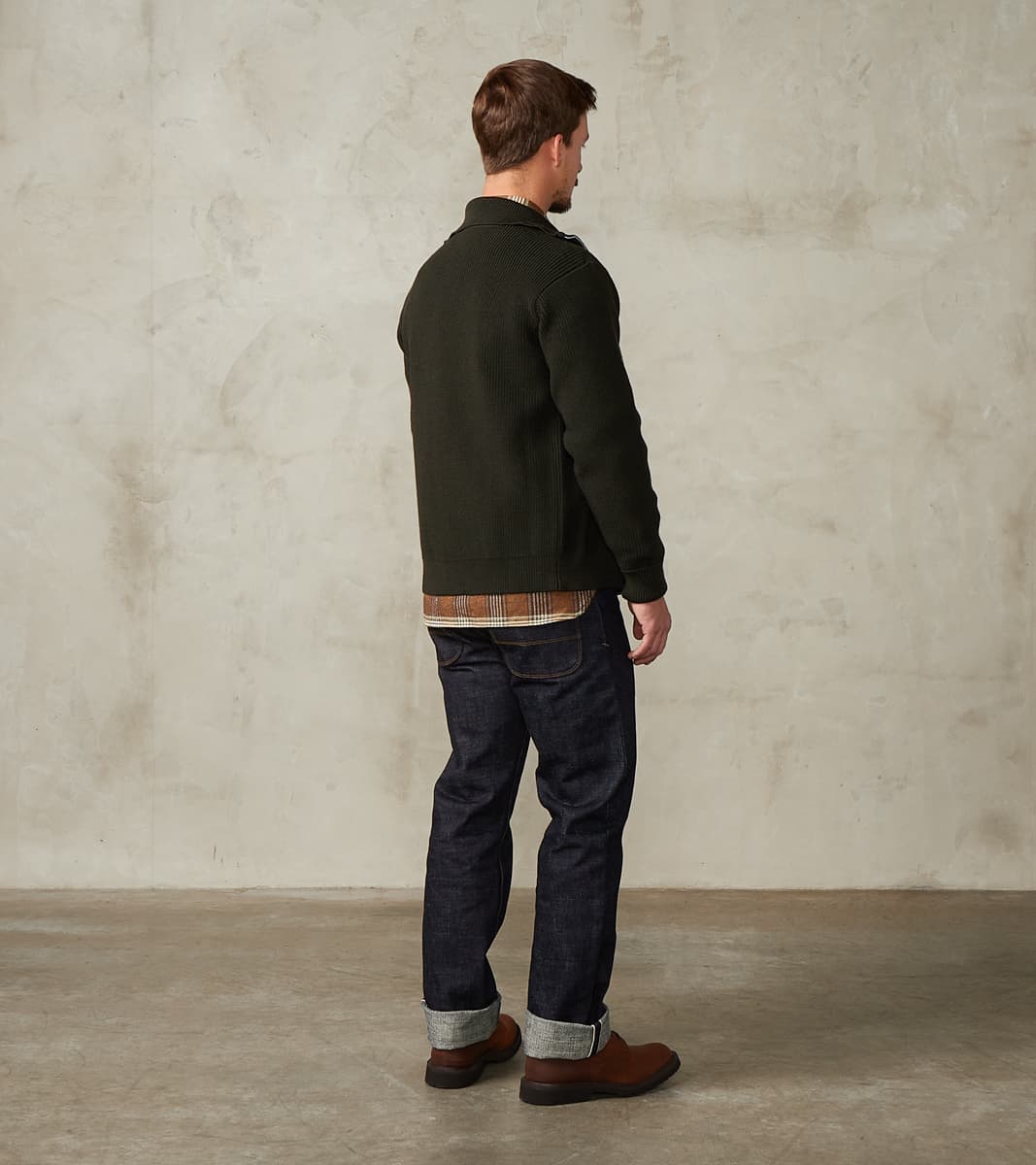 Sailor Full Zip Sweater - Hunting Green