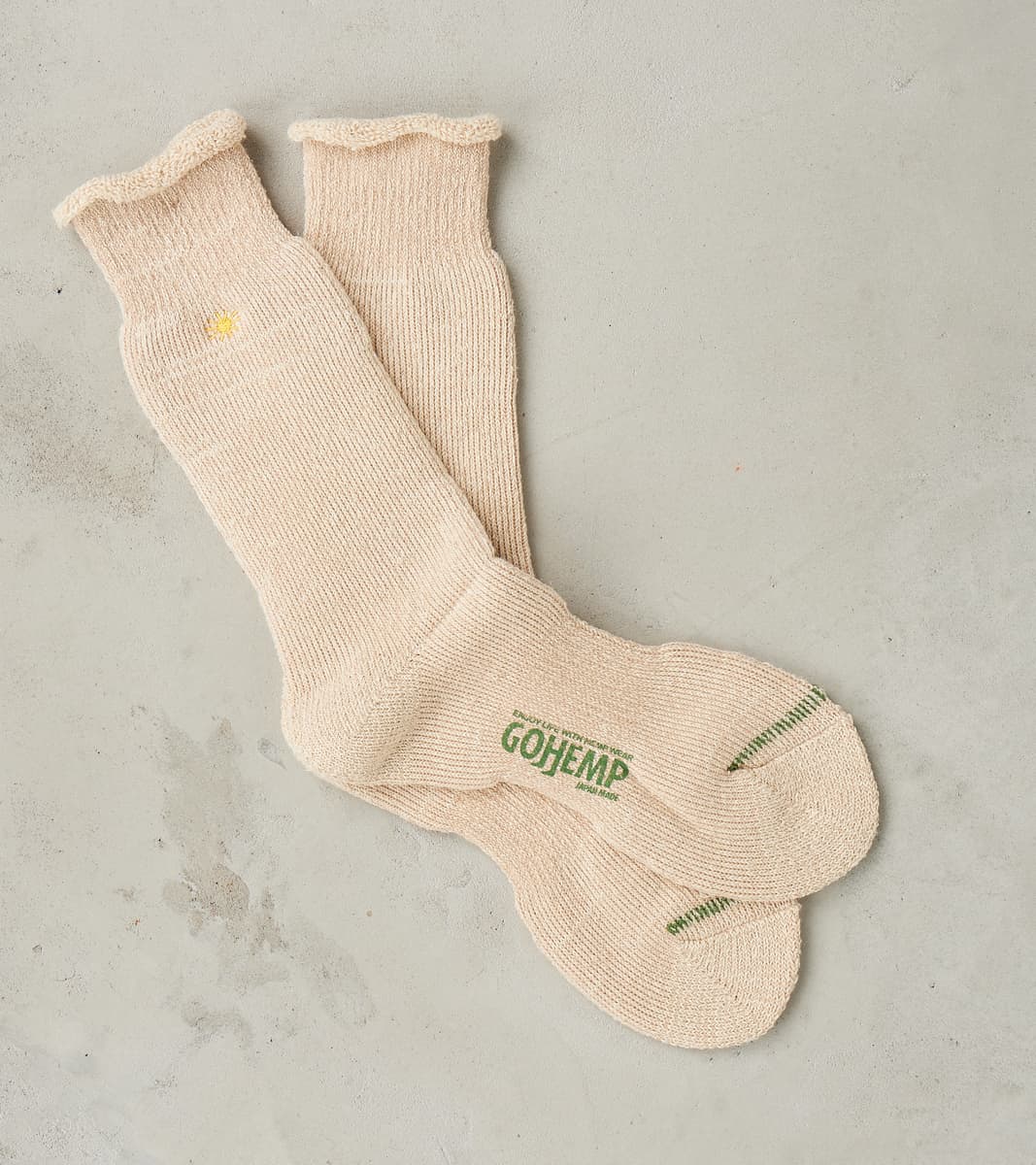 Anonymous Ism Go Hemp Organic Cotton Thick Pile Crew - Wheat