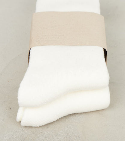 Full Pile Cotton Crew - 2 Pack - Off White