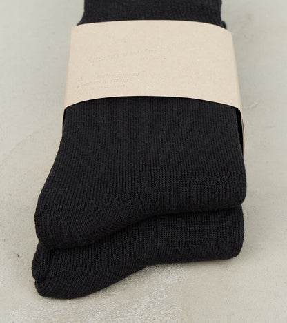 Full Pile Cotton Crew - 2 Pack - Black