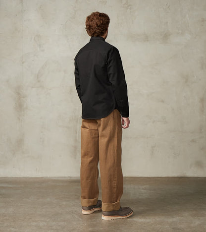BWS-02 - Utility Shirt - 8oz Black Herringbone Twill