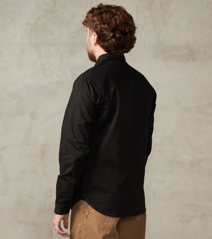 BWS-02 - Utility Shirt - 8oz Black Herringbone Twill