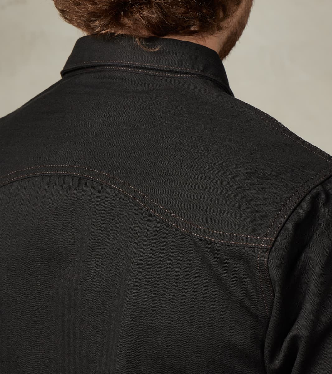 BWS-02 - Utility Shirt - 8oz Black Herringbone Twill