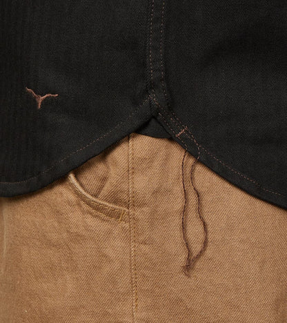 BWS-02 - Utility Shirt - 8oz Black Herringbone Twill