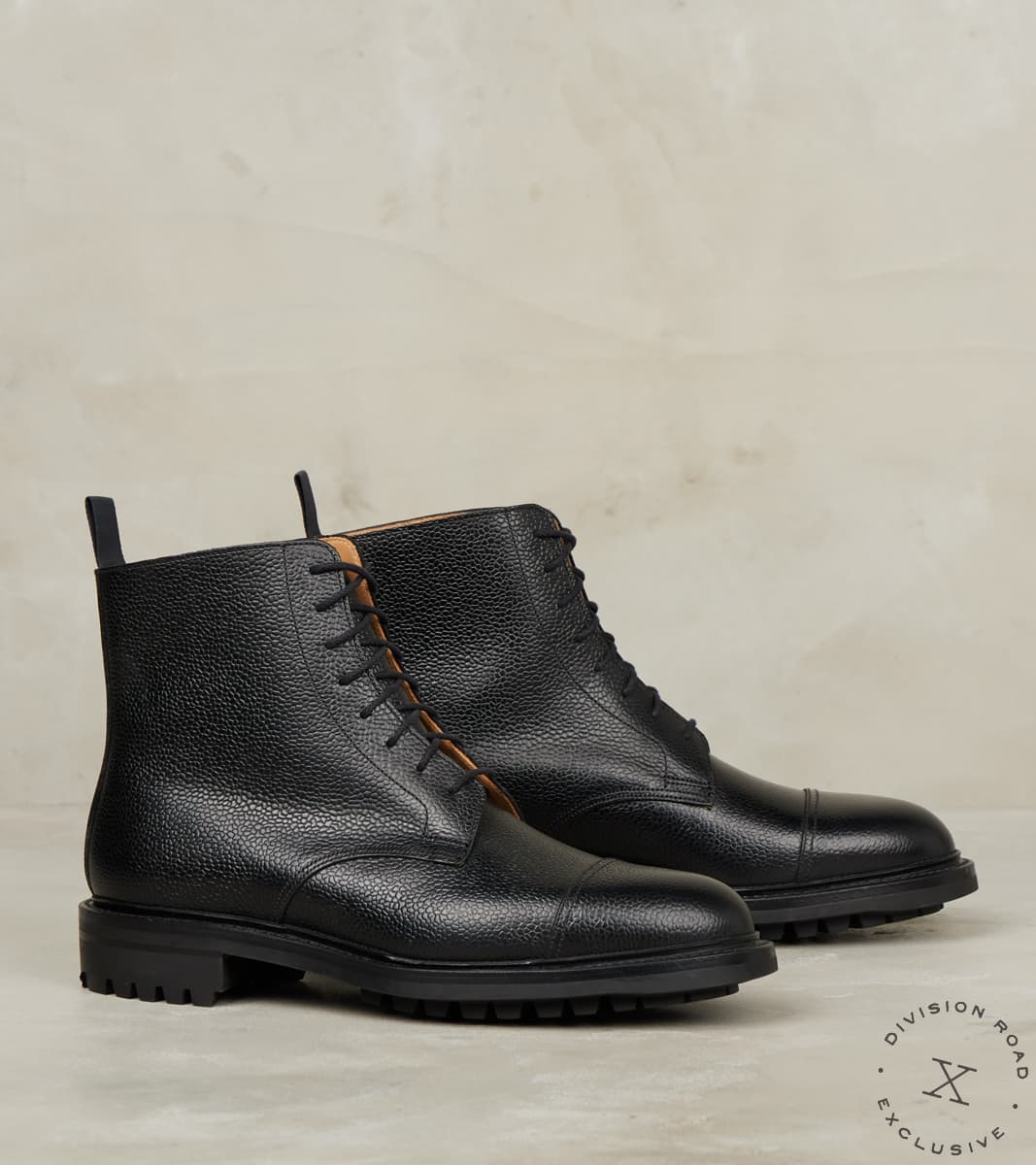 Crockett & Jones x Division Road Coniston - 325 - Commando - Black Scotch Grain C…