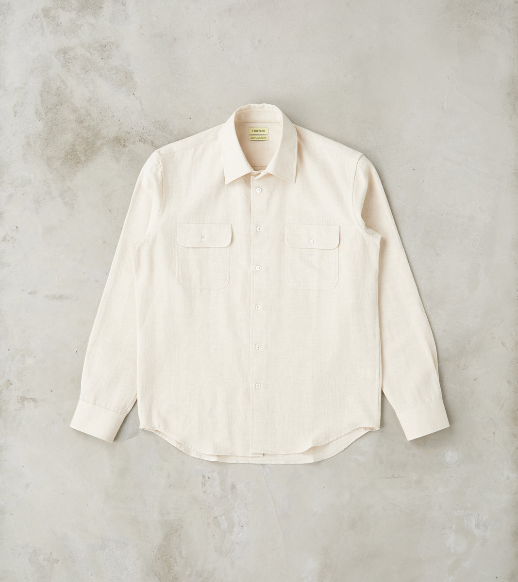 De Bonne Facture Japanese Cotton & Hemp Gabardine Twill Artist Shirt -…