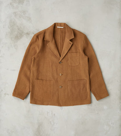 De Bonne Facture Belgium Linen & Wool Traveler Jacket - Cinnamon