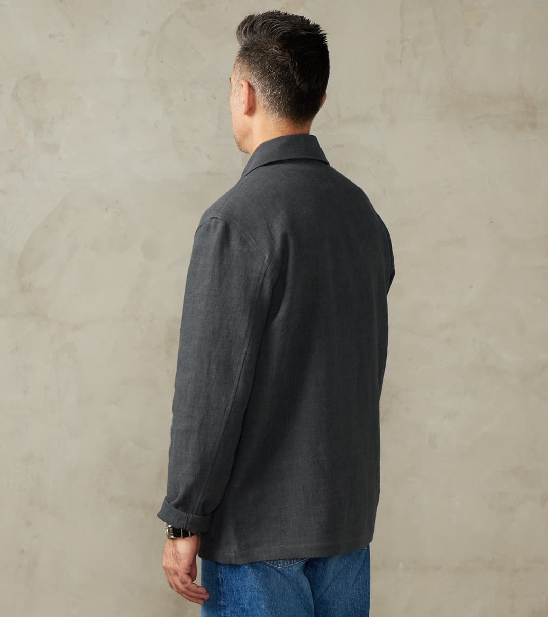 Belgium Linen & Wool Traveler Jacket - Anthracite