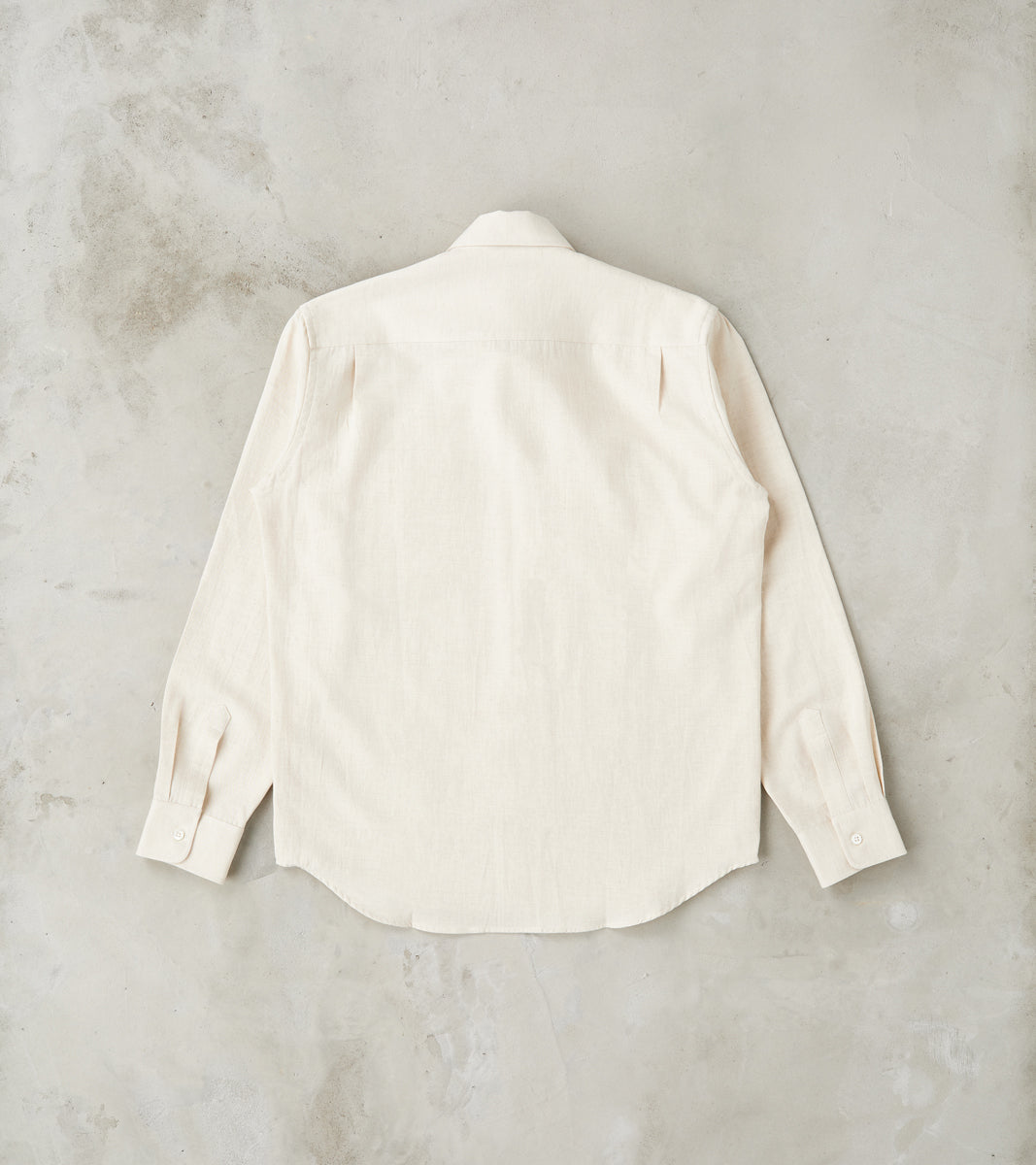 Japanese Cotton & Hemp Gabardine Twill Artist Shirt - Undyed