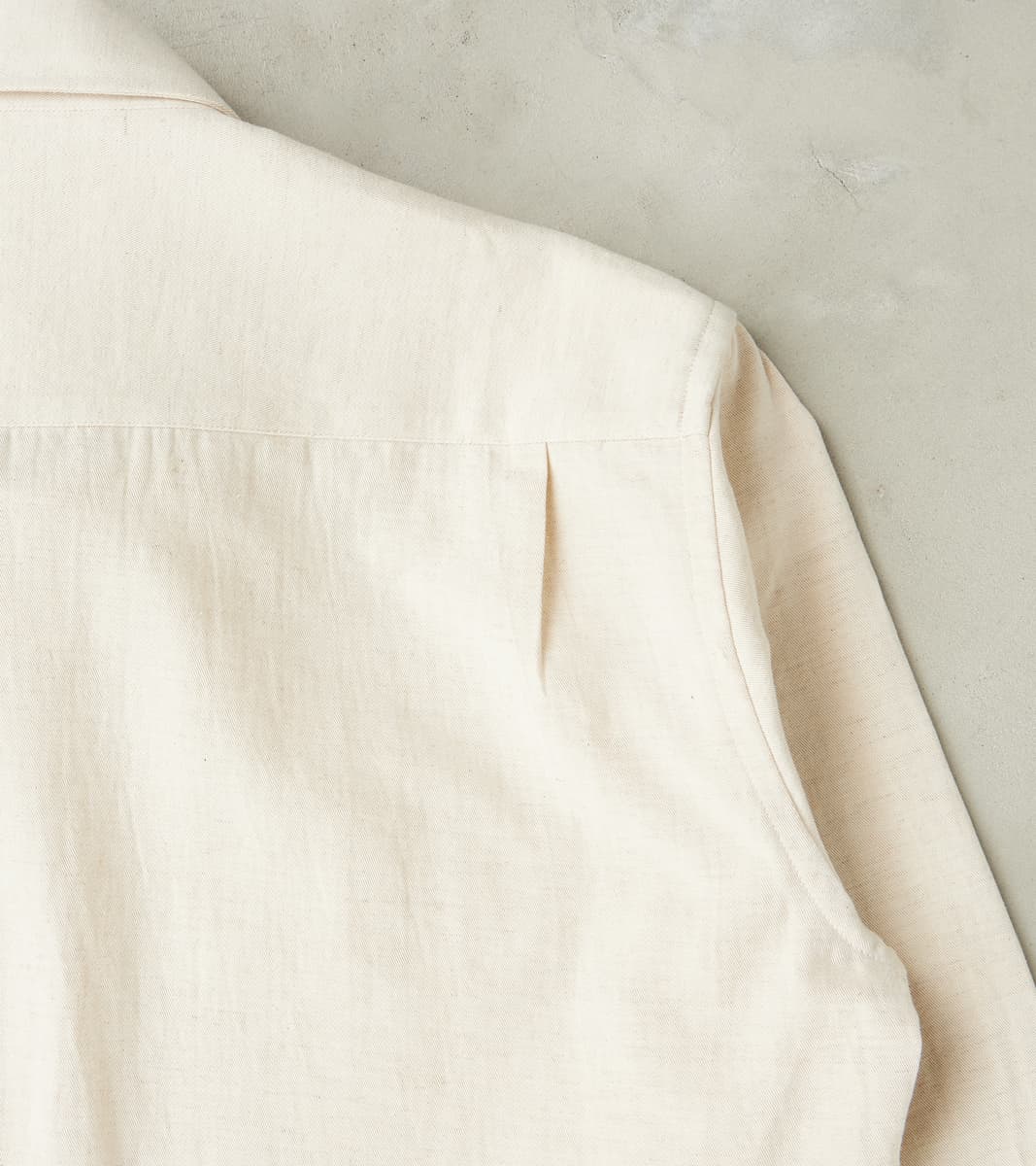 Japanese Cotton & Hemp Gabardine Twill Artist Shirt - Undyed