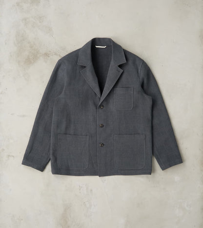 De Bonne Facture Belgium Linen & Wool Traveler Jacket - Anthracite