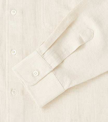 Japanese Cotton & Hemp Gabardine Twill Artist Shirt - Undyed