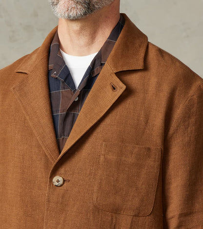 Belgium Linen & Wool Traveler Jacket - Cinnamon