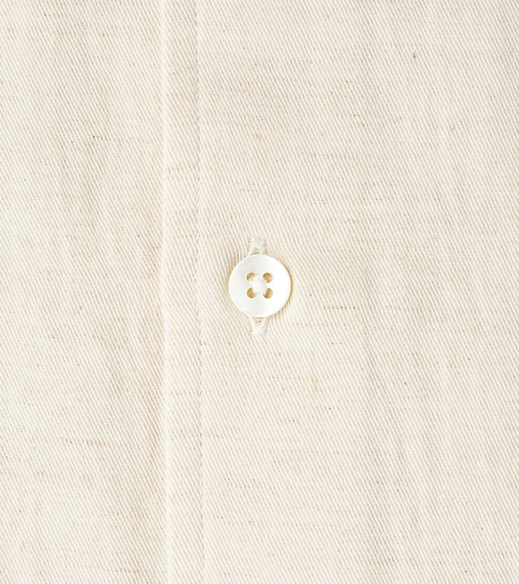 Japanese Cotton & Hemp Gabardine Twill Artist Shirt - Undyed