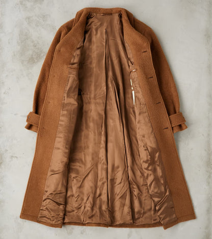 Italian Wool Alpaca Mohair Cloth Overcoat - Pecan