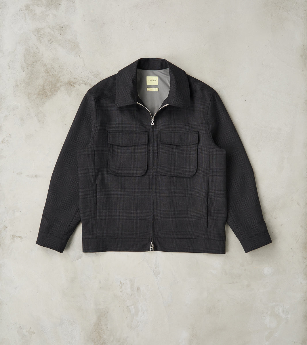 De Bonne Facture Italian Cold Wool Cloth Student Jacket - Anthracite P…