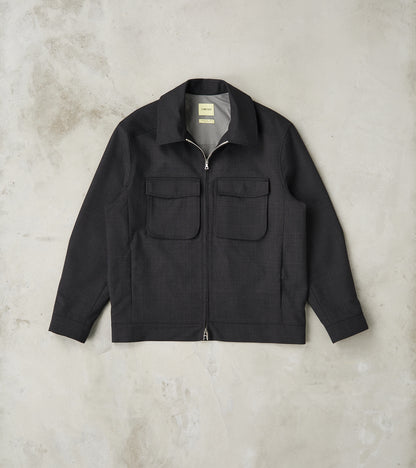 De Bonne Facture Italian Cold Wool Cloth Student Jacket - Anthracite P…