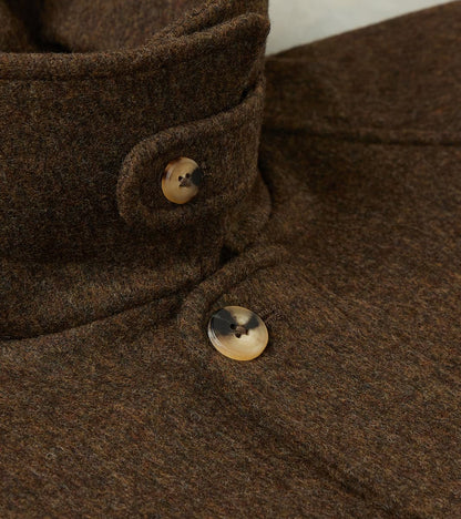 Austrian Wool Cloth Drivers Jacket - Chocolate Brown