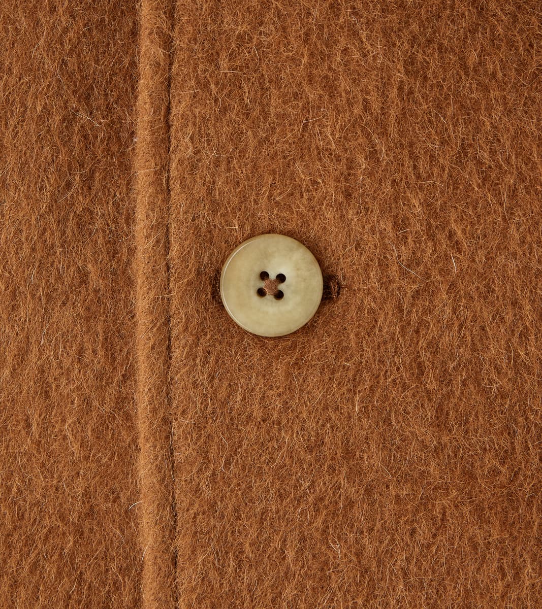 Italian Wool Alpaca Mohair Cloth Overcoat - Pecan