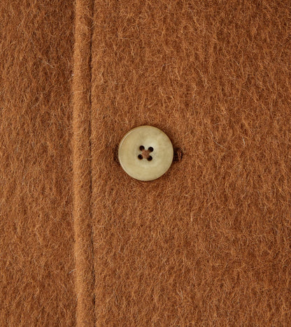 Italian Wool Alpaca Mohair Cloth Overcoat - Pecan