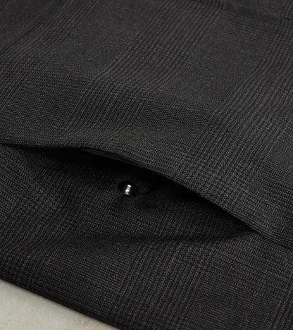 Italian Cold Wool Cloth Student Jacket - Anthracite Prince Of Wales Check