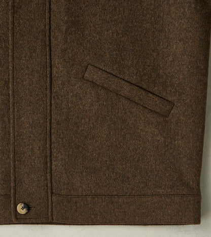 Austrian Wool Cloth Drivers Jacket - Chocolate Brown