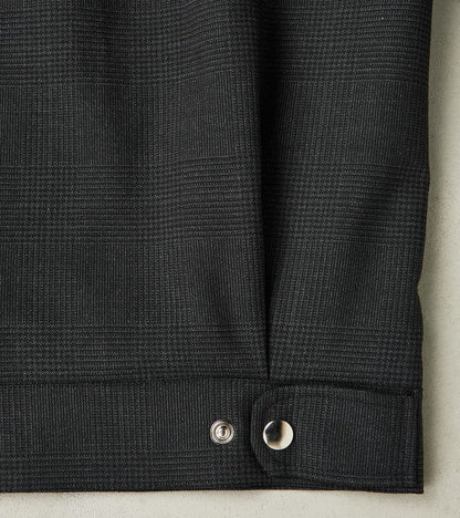 Italian Cold Wool Cloth Student Jacket - Anthracite Prince Of Wales Check