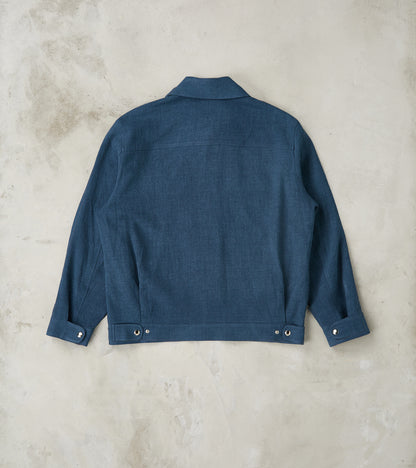 Belgium Linen & Wool Student Jacket - Prussian Blue