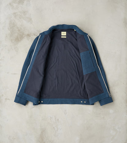 Belgium Linen & Wool Student Jacket - Prussian Blue