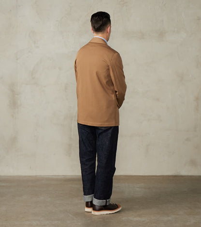 Natural Plant Dyed Italian Twill Geography Teacher Jacket - Coffee