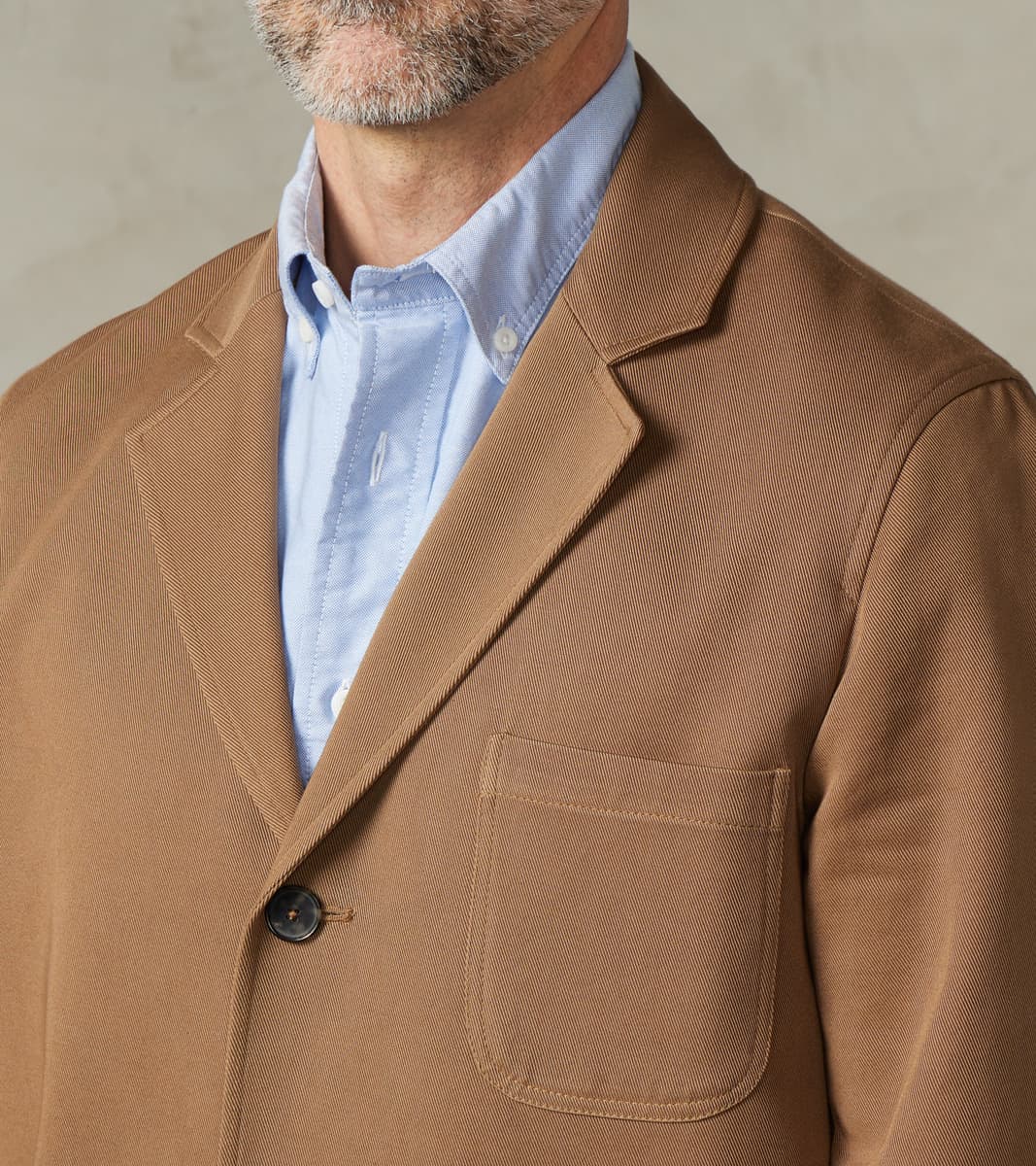 Natural Plant Dyed Italian Twill Geography Teacher Jacket - Coffee