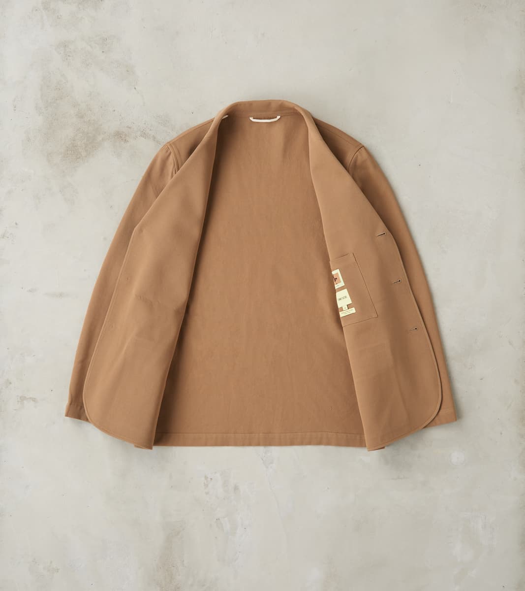 Natural Plant Dyed Italian Twill Geography Teacher Jacket - Coffee