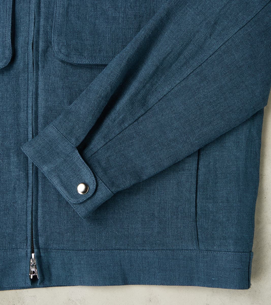 Belgium Linen & Wool Student Jacket - Prussian Blue