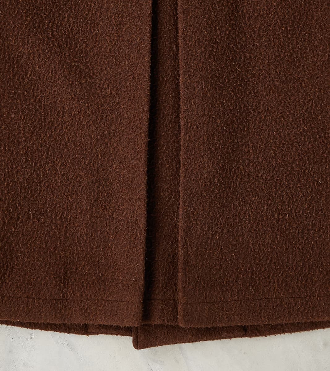 Italian Wool Ratine Cloth Marcel Lassance Redingote Coat - Coffee Brown