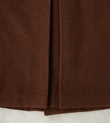 Italian Wool Ratine Cloth Marcel Lassance Redingote Coat - Coffee Brown