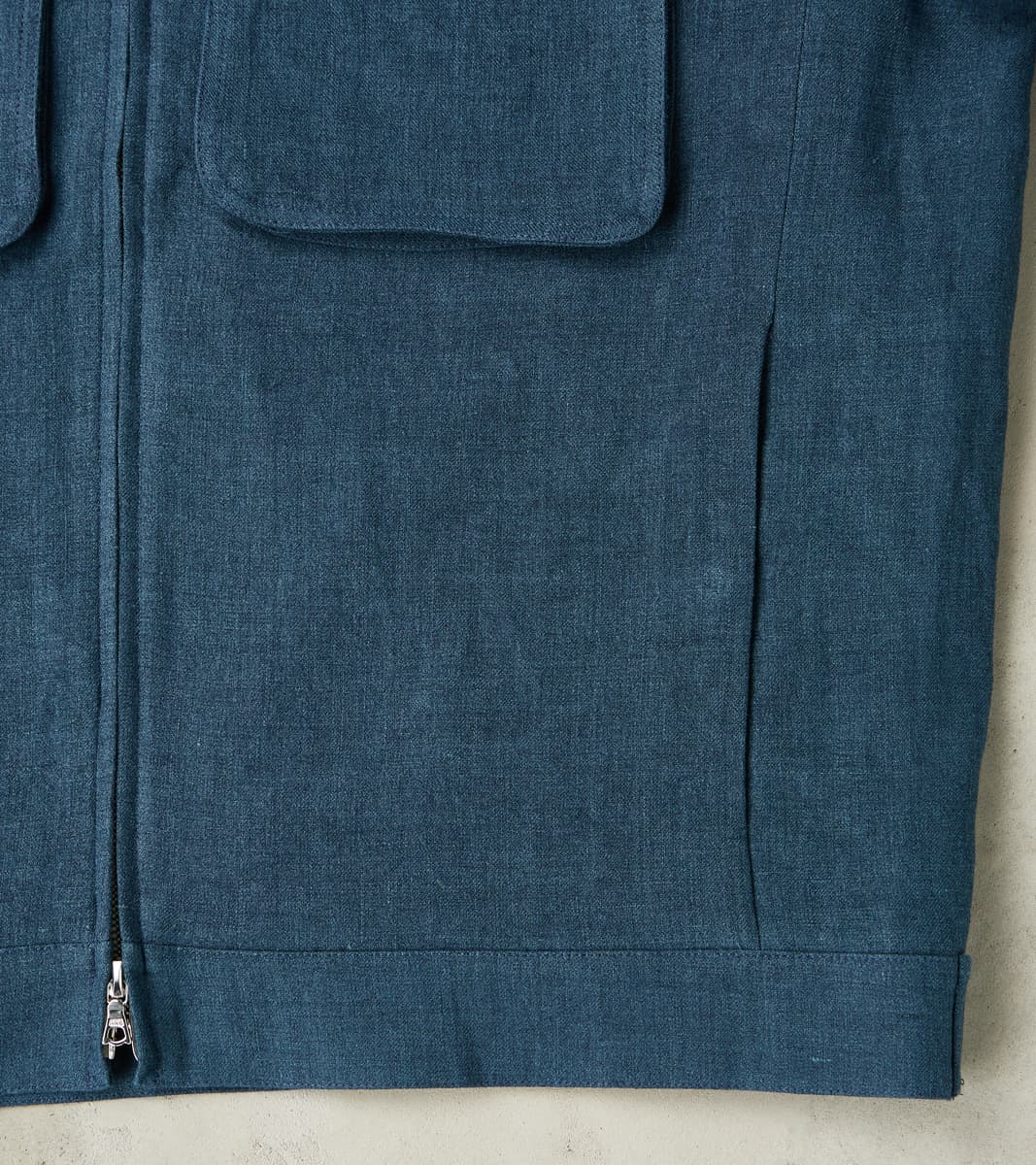 Belgium Linen & Wool Student Jacket - Prussian Blue