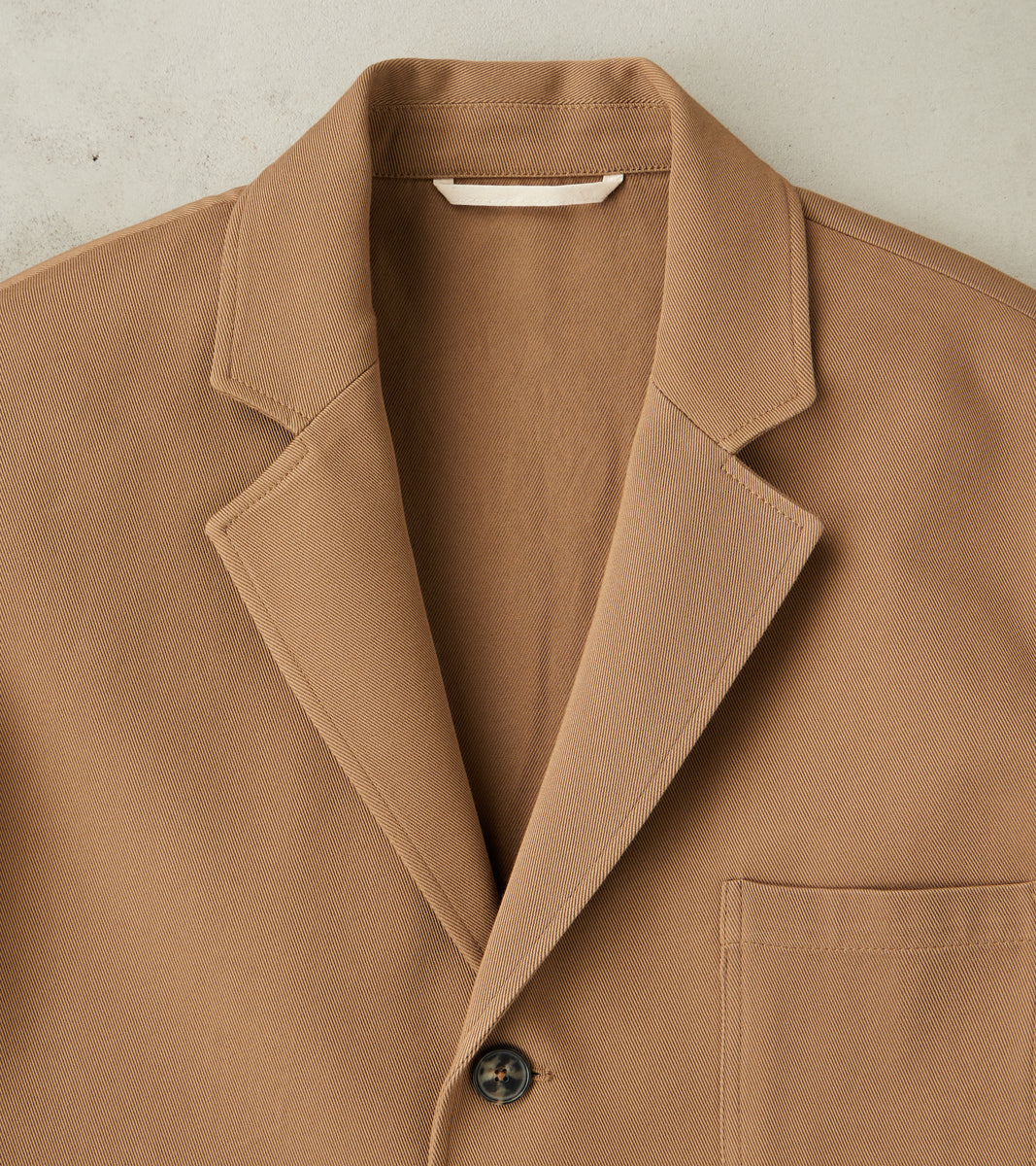 Natural Plant Dyed Italian Twill Geography Teacher Jacket - Coffee