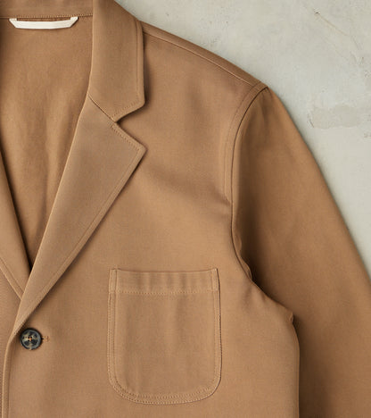 Natural Plant Dyed Italian Twill Geography Teacher Jacket - Coffee