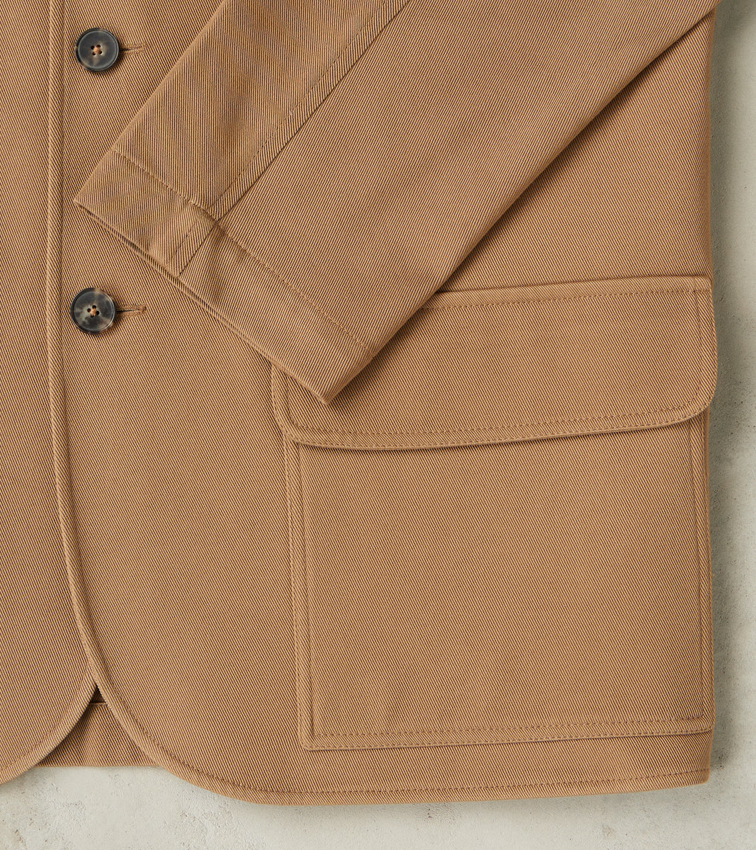 Natural Plant Dyed Italian Twill Geography Teacher Jacket - Coffee
