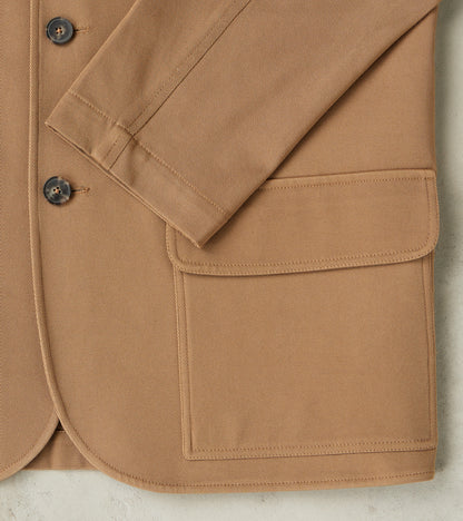 Natural Plant Dyed Italian Twill Geography Teacher Jacket - Coffee